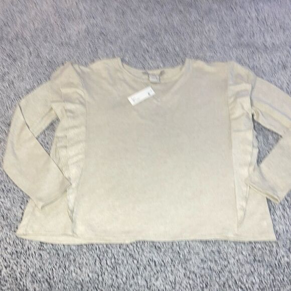 AMERICAN RAG M Rayon Blend Oversized Slouchy Ruffled Sweater - Picture 1 of 12